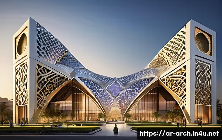 건축기사와 중소형 건축 프로젝트 - "A futuristic architectural masterpiece standing proudly in a vibrant, modern Middle Eastern city, i...