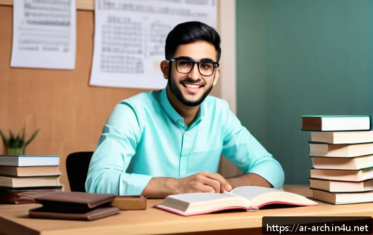 건축기사 자격증 취득 실패 후 재도전 - A focused Arab male engineering student in his early twenties, wearing modest casual clothes and gla...