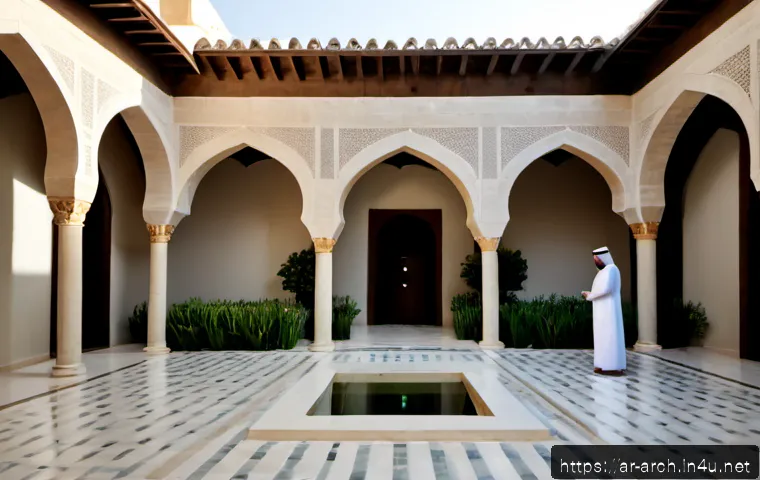 건축사와 건물 리노베이션 사례 - Photorealistic architectural renovation consultation inside a restored historic courtyard house in a...